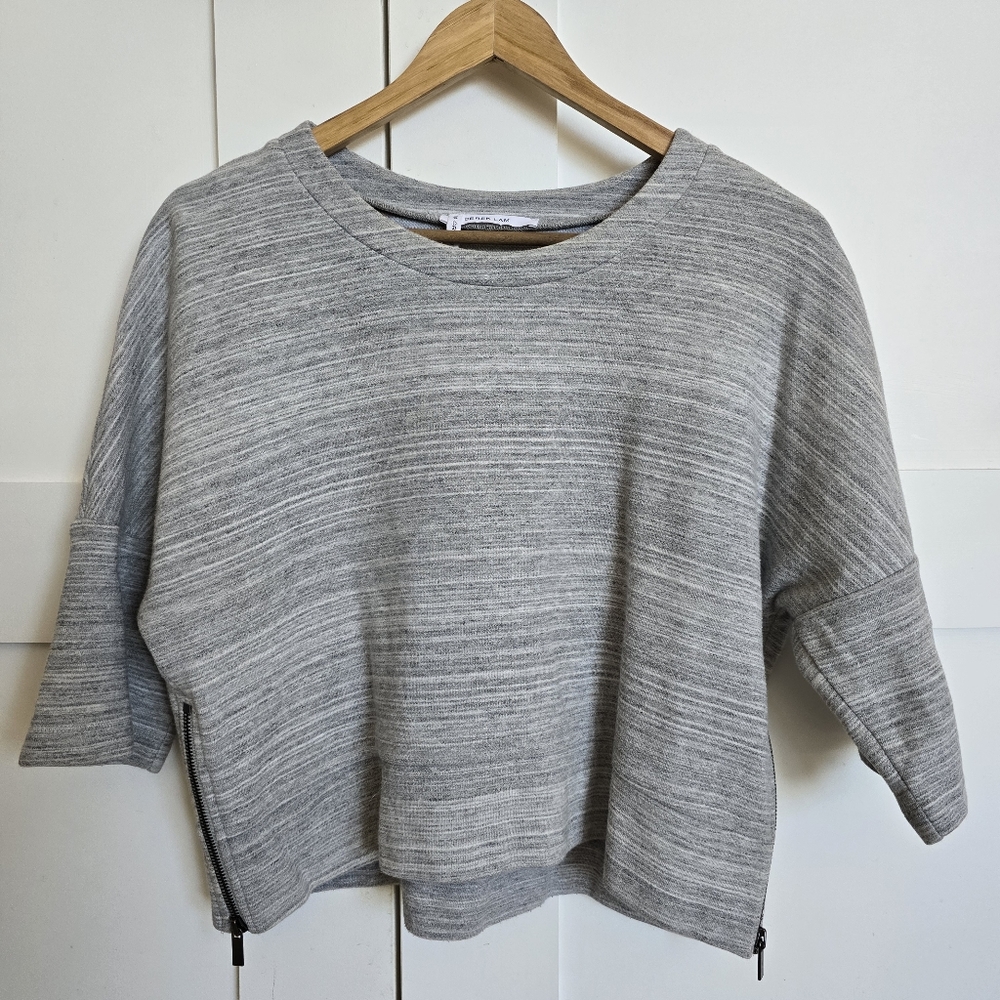 Bateau Neckline Half Sleeve Cropped Sweatshirt